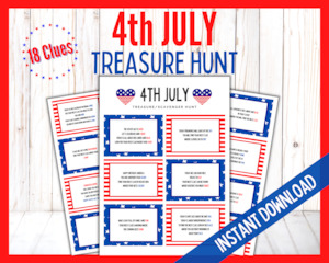 4th of July Treasure Hunt Cards