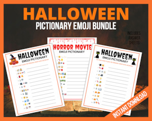 Halloween Emoji Pictionary Bundle