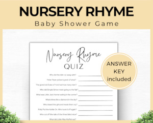 Nursery Rhyme Trivia - Minimalist