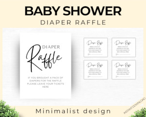 Minimalist Diaper Raffle