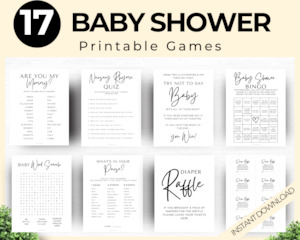 Minimalist Baby Shower Games