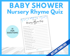 Nursery Rhyme Trivia - Blue