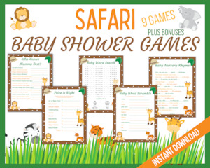 Safari Baby Shower Games