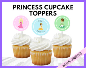 Princess Cupcake Toppers