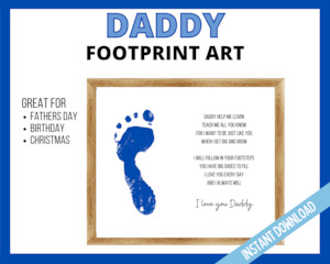 Fathers Day: Daddy Footprint Art