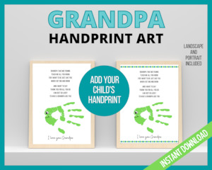 Grandpa Handprint Art