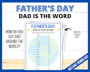 Father's Day Dad is the Word Game