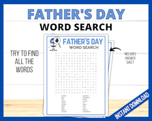 Father's Day Word Search