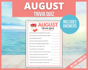 August Trivia Quiz