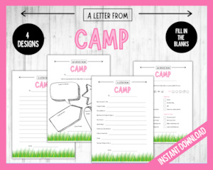 Seasonal: Letter from Camp - Pink