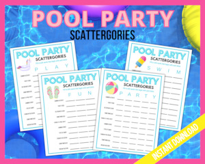 Pool Party Scattergories