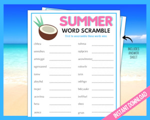 Summer Word Scramble