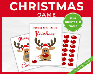 Pin the Nose Reindeer Game