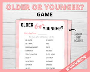 Older or Younger Pink