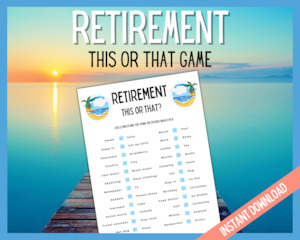 Retirement This or That Game