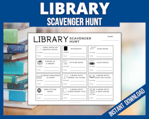 School: Library Scavenger Hunt