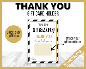 Thank you Gift Card Holder