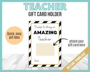 Amazing Teacher Gift Card Holder