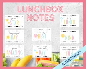 School: Lunchbox Notes - Pastel