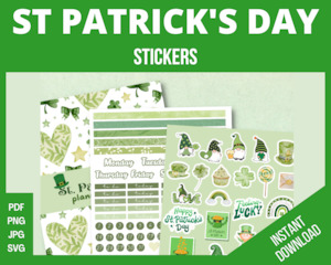 St Patricks Planner Stickers