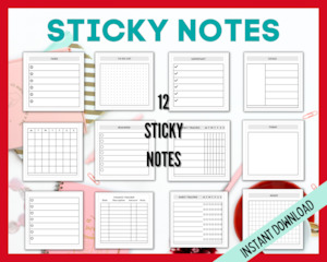 12 Sticky Notes for Planners