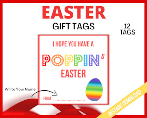 Poppin Easter Gift Tag