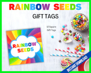 Rainbow Seeds Gift Tags