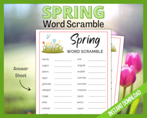 Spring Word Scramble