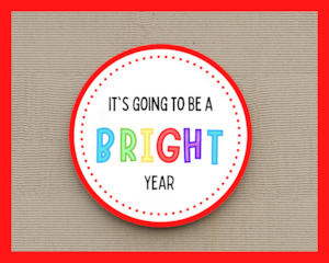 Back to School Tag Round - Bright