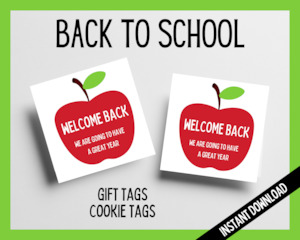 Back To School Gift Tags: Welcome Back Tag