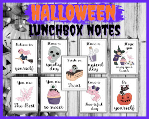 Lunch Box Notes: Halloween Lunchbox Notes - Pink