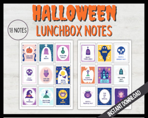 Lunch Box Notes: Halloween Lunchbox Notes