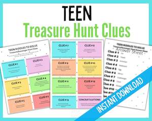 Teen Treasure Hunt Clues