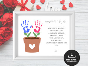 Valentine Handprint Art