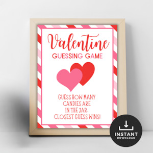 All Printables: Valentines Guessing Game