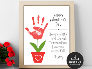 Valentines Handprint Art