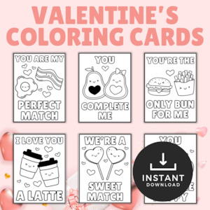 Valentine's Coloring Cards