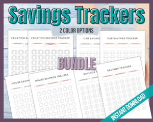 Planners And Calendars: Savings Tracker Bundle