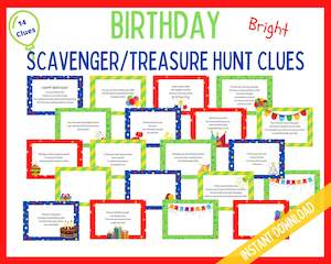 Birthday Treasure Hunt - Colorful