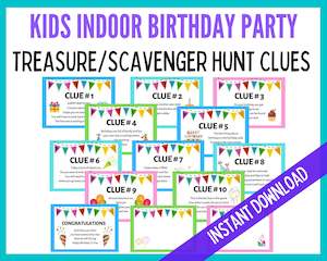 Indoor Birthday Treasure Hunt Clues