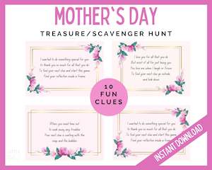 Mothers Day Treasure Hunt: Mother's Day Treasure Hunt Clues