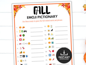 Fall Emoji Pictionary