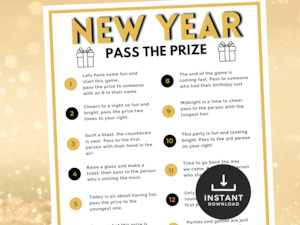 New Years Eve Pass The Prize