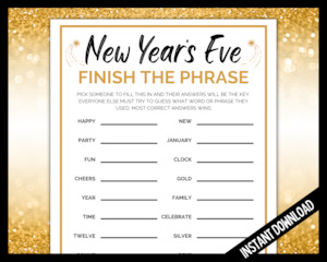 New Year's Finish The Phrase