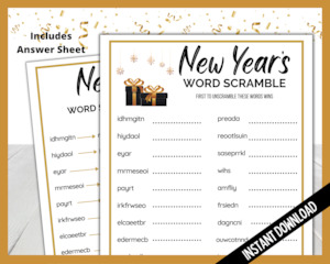 New Year's Word Scramble