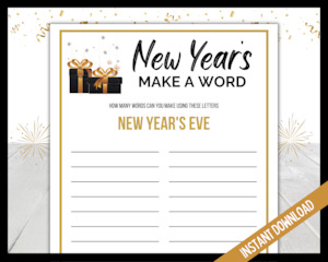 New Year's Eve Make a Word