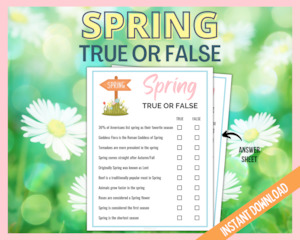 Spring True or False