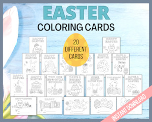 Easter Coloring Cards