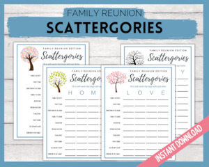 Family Reunion Scattergories