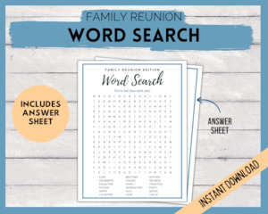 Family Reunion Word Search